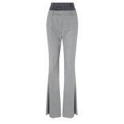 Grijze Linnen Broek Sportmax , Gray , Dames