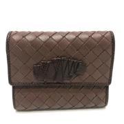 Pre-owned Leather wallets Bottega Veneta Vintage , Brown , Dames