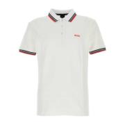 Witte Piquet Polo Shirt Boss , White , Heren