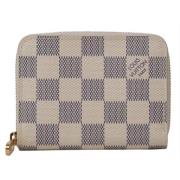 Pre-owned Fabric wallets Louis Vuitton Vintage , Beige , Dames