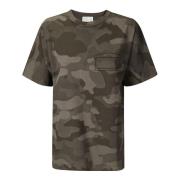 Militaire Katoenen T-Shirt Aries , Green , Heren