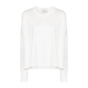 Wit Katoenen Jersey Crew Neck T-shirt Studio Nicholson , White , Dames