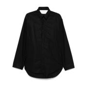 Zwarte Katoenen Poplin Halternek Jurk Balenciaga , Black , Dames