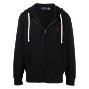 Hoodie met rits en Polo Pony Ralph Lauren , Black , Heren