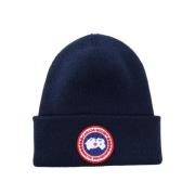 Arctische Touque Hoed Navy Wol Ribbel Canada Goose , Blue , Unisex