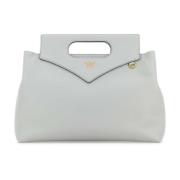 Soft Diamond Handtas in Lichtgrijs Leer MCM , Gray , Dames