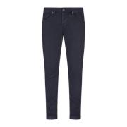 Blauwe Skinny Fit Five-Pocket Broek Dondup , Blue , Heren