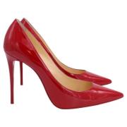 Pre-owned Leather heels Christian Louboutin Pre-owned , Red , Dames