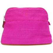 Pre-owned Silk pouches Hermès Vintage , Pink , Dames