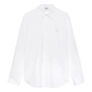 Witte Klassieke Shirt Msgm , White , Heren