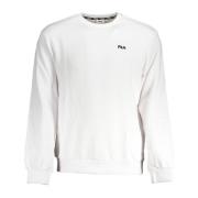 Witte Sweatshirt met Lange Mouwen Geborduurd Logo Fila , White , Heren