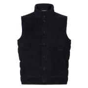 Zwarte mouwloze jas vest Dolce & Gabbana , Black , Heren