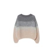 Handgemaakte Ombre Mohair Pullover Maiami , Gray , Dames