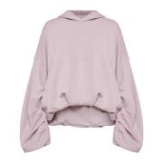 Oversized Pink Cotton Hoodie Sweaters Dries Van Noten , Purple , Dames