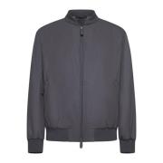 Grijze Cashmere Bomberjack Giorgio Armani , Gray , Heren