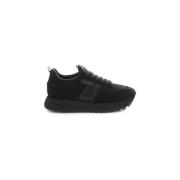 Sportieve Zwarte Leren Sneakers Kennel & Schmenger , Black , Dames