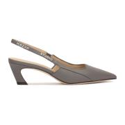 Leren pumps met open hiel Kazar Studio , Gray , Dames