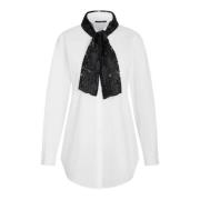 Elegante witte blouse met strik Bruuns Bazaar , White , Dames