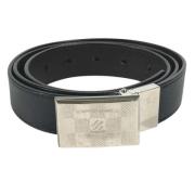 Pre-owned Leather belts Louis Vuitton Vintage , Black , Heren