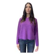 Alpaca Crewneck Sweater Magenta Kangra , Pink , Dames