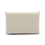 Pre-owned Leather wallets Hermès Vintage , Beige , Dames