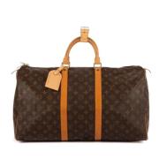 Pre-owned Coated canvas handbags Louis Vuitton Vintage , Brown , Dames