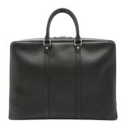 Pre-owned Leather briefcases Louis Vuitton Vintage , Black , Heren