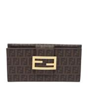 Pre-owned Coated canvas wallets Fendi Vintage , Brown , Dames