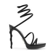 Zwarte hoge hak statement sandalen René Caovilla , Black , Dames