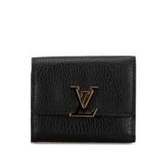 Pre-owned Leather wallets Louis Vuitton Vintage , Black , Dames