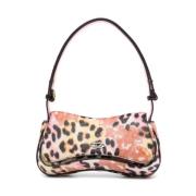 Dierenprint Schoudertas met D Logo Diesel , Multicolor , Dames