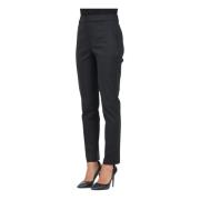 Zwarte Slim-Fit Broek Ralph Lauren , Black , Dames