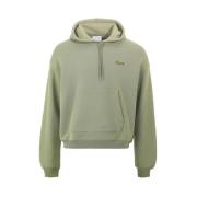 Groene Loose Fit Hoodie Lacoste , Green , Heren