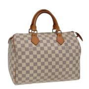 Pre-owned Canvas handbags Louis Vuitton Vintage , White , Dames