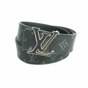 Pre-owned Leather belts Louis Vuitton Vintage , Black , Heren