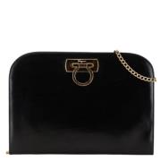 Pre-owned Leather shoulder-bags Salvatore Ferragamo Pre-owned , Black ...