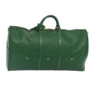 Pre-owned Leather handbags Louis Vuitton Vintage , Green , Dames