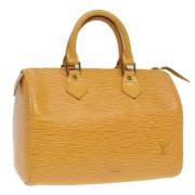 Pre-owned Leather handbags Louis Vuitton Vintage , Yellow , Dames