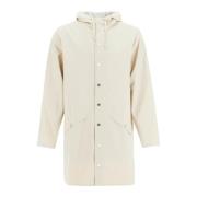 Waterdichte Lange Jas met Capuchon Rains , Beige , Dames