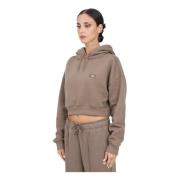 Bruine Dames Hoodie Regular Fit Dickies , Brown , Dames