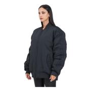 Zwarte Oversized SST Bomberjack Adidas Originals , Black , Dames