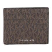 Klassieke Leren Portemonnee Michael Kors , Brown , Heren