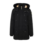 Zwarte Katoenen Parka Jas Moose Knuckles , Black , Heren