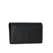 Pre-owned Leather wallets Louis Vuitton Vintage , Black , Dames