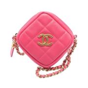 Pre-owned Leather chanel-bags Chanel Vintage , Pink , Dames