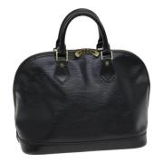 Pre-owned Leather handbags Louis Vuitton Vintage , Black , Dames