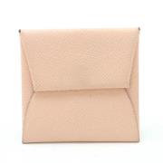 Pre-owned Leather wallets Hermès Vintage , Pink , Dames