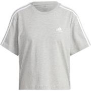 Essentials 3-Stripes Crop Top Grijs Vrouwen Adidas , Gray , Dames