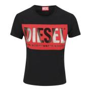 Multicolor T-shirt voor vrouwen Diesel , Black , Dames