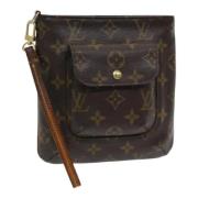 Pre-owned Canvas clutches Louis Vuitton Vintage , Brown , Dames